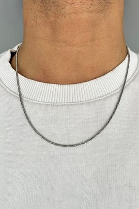 گردنبند استیل ( فولاد ) طوسی زنانه استیل (فولاد) Takıştır - کد 921550700