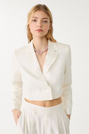 کت سفید زنانه رگولار Stradivarius - کد 921552862