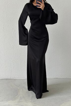 لباس مجلسی حجاب مشکی زنانه یقه دوچرخه Genel Markalar - کد 838455439