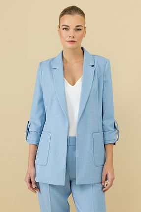 کت آبی زنانه رگولار Ekol - کد 921559769