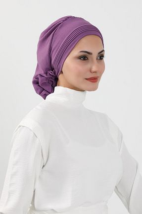شال بنفش زنانه پلی استر Aisha
