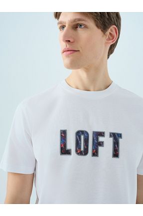 تیشرت سفید مردانه رگولار Loft - کد 921565303