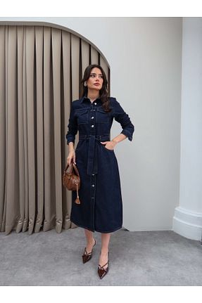 لباس سرمه ای زنانه جین ESRAHELVACI - کد 921575747