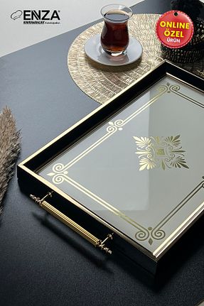 سینی سفید شیشه Enza - کد 921574339