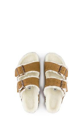 دمپائی قهوه ای زنانه پاشنه تخت Birkenstock - کد 764218870