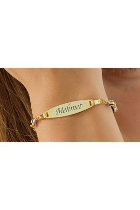 دستبند نقره طلائی بچه گانه 925 عیار Queen Silver Jewelry - کد 898628158