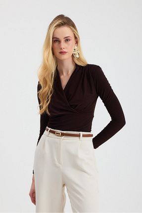 بلوز قهوه ای زنانه رگولار Rays - کد 921588990