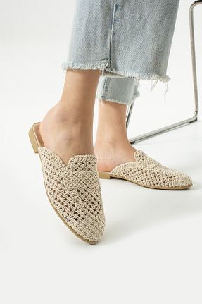 دمپائی بژ زنانه حصیر star shoes - کد 921588866