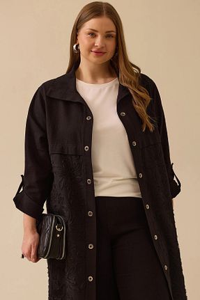 تونیک سایز بزرگ مشکی زنانه بافتنی Gala-Xi - کد 921584065
