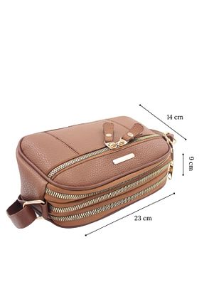 کیف پورتفوی و کلاچ قهوه ای زنانه چرم مصنوعی ELERZU - کد 922295797