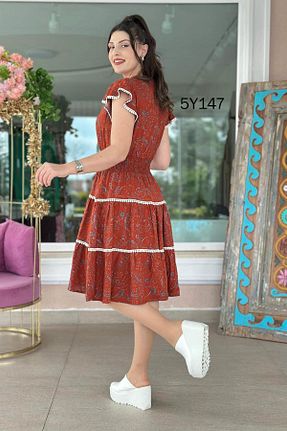لباس نارنجی زنانه بافتنی İnce Topuk - کد 921587177