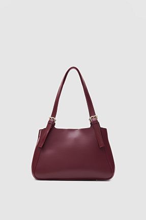 کیف دوشی زرشکی زنانه چرم مصنوعی Shule Bags - کد 921599288