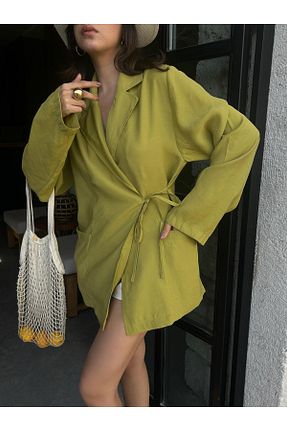 کت بلیزر سبز زنانه پارچه minaaise - کد 921596815