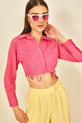 پیراهن صورتی زنانه رگولار EYYE - کد 921599267