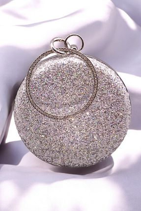 کیف مجلسی طوسی زنانه پارچه ای HFKY - کد 921180149