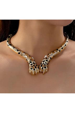 گردنبند استیل ( فولاد ) زرد زنانه TAKİŞKO - کد 921604818