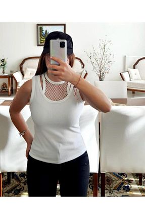 بادی سفید زنانه یقه ایستاده Style - کد 921602397