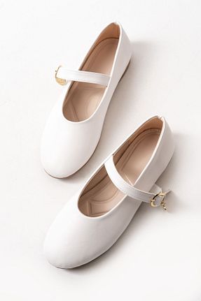بابت سفید زنانه چرم مصنوعی Mida Shoes - کد 921605592