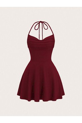 لباس زرشکی زنانه بافتنی ecemore - کد 921619253