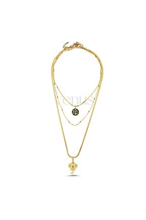 گردنبند استیل ( فولاد ) مشکی استیل (فولاد) VenüsDesign - کد 921620715