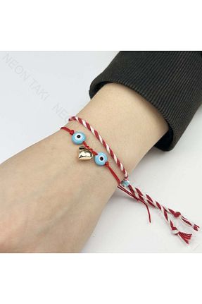 دستبند جواهر قرمز زنانه برنجی Neon Takı by Atalay - کد 905367598
