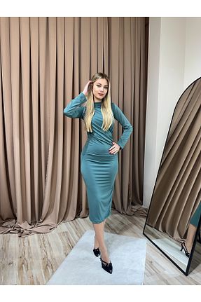 لباس فیروزه ای زنانه بافتنی BY SE