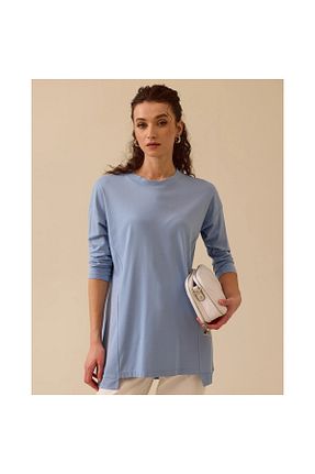 تونیک آبی زنانه بافتنی SEÇİL - کد 876342670
