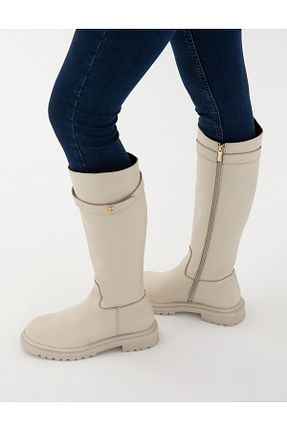 چکمه بژ زنانه پاشنه کوتاه (1 - 4 سانتی متر) Pierre Cardin - کد 921648105