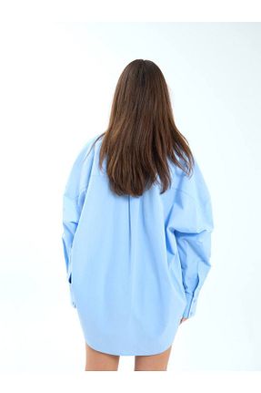 پیراهن آبی زنانه اورسایز Castivo Fashion - کد 921648251