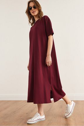 لباس زرشکی زنانه بافتنی Olalook - کد 921280197