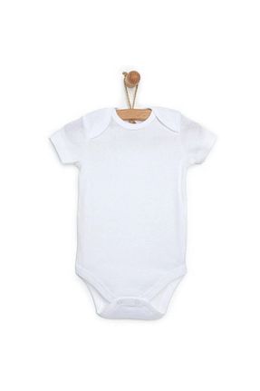 بادی و سرهمی نوزادی سفید بچه گانه پنبه ای ebebek Hello Baby - کد 34184784