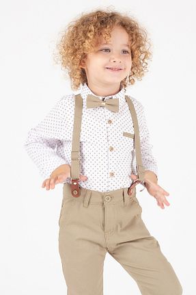 ست بالاتنه و پائین تنه بژ بچه گانه بافتنی Cansın Mini - کد 920749561