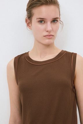 بلوز قهوه ای زنانه ساده adL - کد 919471000