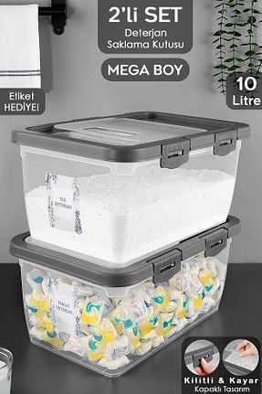جعبه نگداری طوسی پلاستیک Meleni Home - کد 917793817