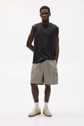 شلوارک و برمودا طوسی مردانه پنبه ای Pull & Bear - کد 917795393