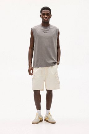 شلوارک و برمودا نباتی مردانه پنبه ای Pull & Bear - کد 917795389