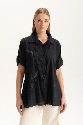 پیراهن مشکی زنانه رگولار Glocal - کد 917800026