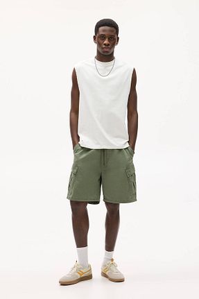 شلوارک و برمودا خاکی مردانه پنبه ای Pull & Bear - کد 917795388