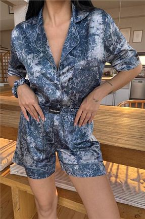 ست لباس راحتی آبی زنانه گلدار COCCOLARSI - کد 917804395