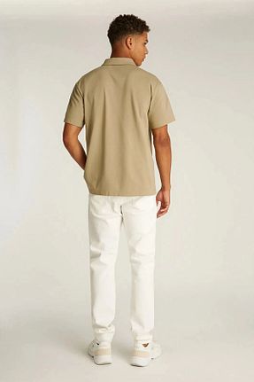 پولوشرت قهوه ای مردانه پنبه ای Calvin Klein - کد 901388518