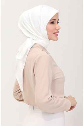 روسری سفید ساده sefamerve - کد 917828660