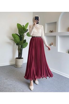 دامن حجاب زرشکی زنانه کلوش MODA - کد 901916218