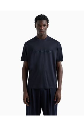 تیشرت سرمه ای مردانه رگولار Emporio Armani - کد 917839181
