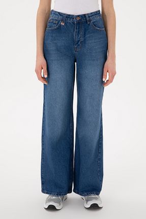 شلوار جین آبی زنانه پاچه گشاد U.S. Polo Assn. - کد 917837544