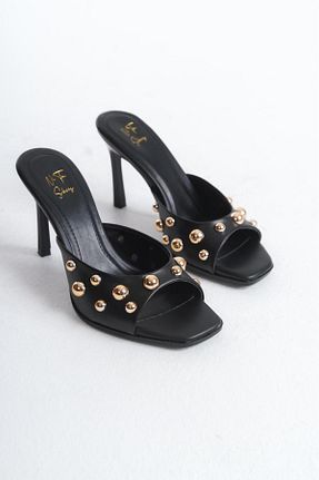 دمپائی مشکی زنانه چرم مصنوعی NITU Shoes - کد 903635209