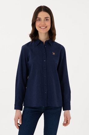 پیراهن سرمه ای زنانه یقه پیراهنی U.S. Polo Assn. - کد 917845912
