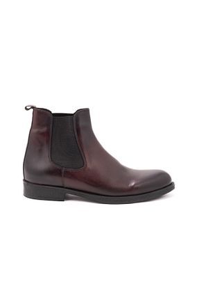 بوت / نیم بوت زرشکی مردانه چرم خالص MOCHA - کد 878601909