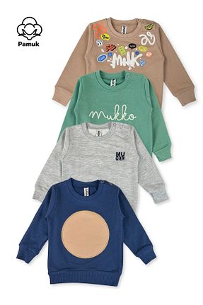 سوئیشرت رنگی بچه گانه چاپی MK Mukko Kids - کد 920761279