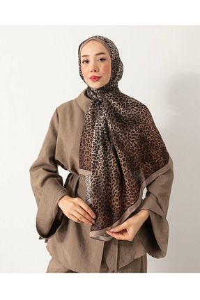 شال قهوه ای زنانه پنبه ای dıısmall - کد 918249418
