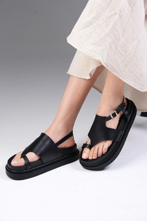 صندل مشکی زنانه پاشنه تخت Mio Gusto - کد 917936581